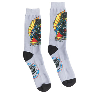 Santa Cruz Skateboards Socks Natas Screaming Panther Dress Grey