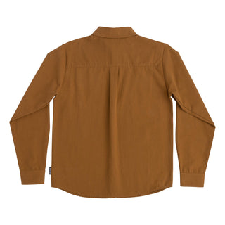 Santa Cruz Skateboard Longsleeve Button Up Shirt Screaming Hand Utility Dusty Brown