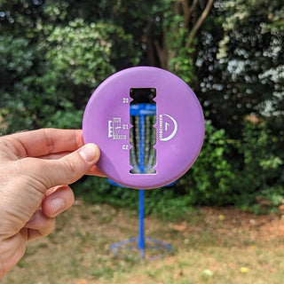 Discineer Run Maker Disc Golf Distance Estimating Mini Marker for Circle 1 & 2 - White/Black