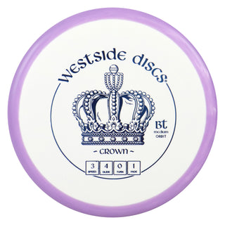 Westside Disc Golf BT Medium Orbit Crown Putter 3/4/0/1 White Purple/Blue 173 grams