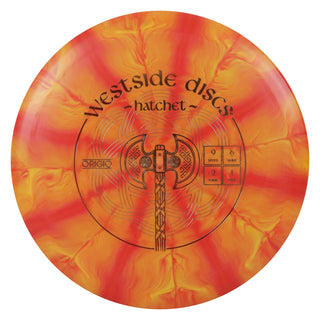 Westside Disc Golf Origio Burst Hatchet Fairway Driver 9/6/-2/1 Red Orange/Gold 174 grams