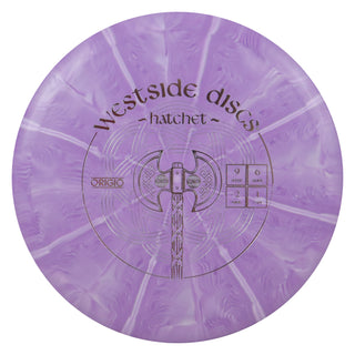 Westside Disc Golf Origio Burst Hatchet Fairway Driver 9/6/-2/1 Purple/Silver 172 grams