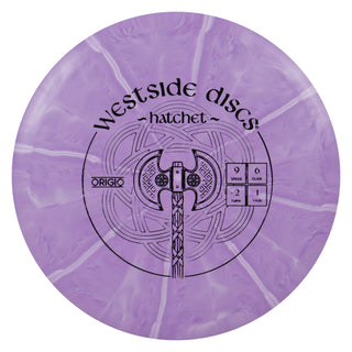 Westside Disc Golf Origio Burst Hatchet Fairway Driver 9/6/-2/1 Purple/Black 173 grams