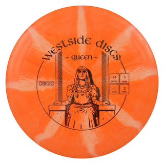 Westside Disc Golf Origio Burst Queen Distance Driver 14/5/-3/2 Orange/Gold 173 grams