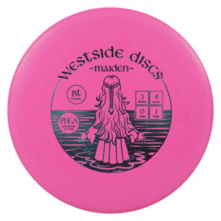 Westside Discs Disc Golf BT Medium Maiden Putter 3/4/0/1 Pink/Slate 173 grams