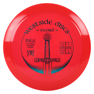 Westside Discs Disc Golf VIP Air Sword Distance Driver 12/5/-0.5/2 Red/Turquoise 157 grams