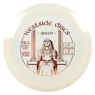 Westside Disc Golf VIP Queen Distance Driver 14/5/-3/2 White/Orange 174 grams