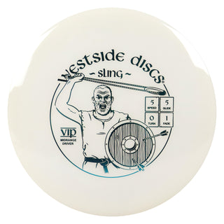 Westside Disc Golf VIP Sling Midrange Disc 5/5/0/1 White/Turquoise 174 grams