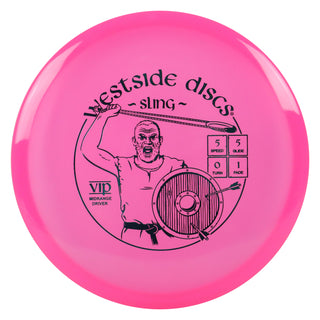 Westside Disc Golf VIP Sling Midrange Disc 5/5/0/1 Pink/Turquoise 180 grams