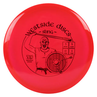 Westside Disc Golf VIP Sling Midrange Disc 5/5/0/1 Red/Red 177 grams