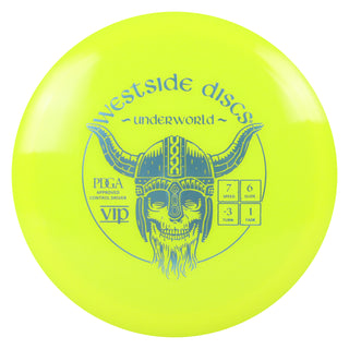 Westside Discs Disc Golf VIP Underworld Fairway Driver 7/6/-3/1 Yellow/Slate 173 grams