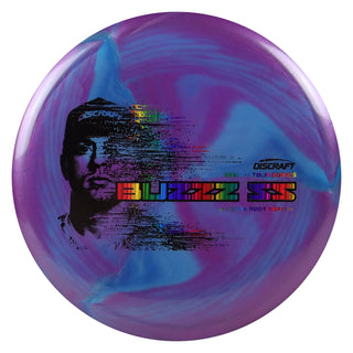 Discraft Disc Golf 2026 Ezra Robinson Tour Series Buzzz SS Purple Blue/Rainbow Lines 175-176g