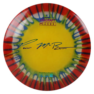 Discraft Disc Golf Paul McBeth Z Line Fly Dye Zeus Distance Driver 12/5/-1/3 Orange Splat/Green Blue 173-174g