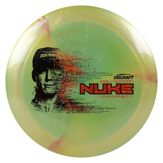 Discraft Disc Golf 2026 Ezra Aderhold Tour Series Nuke Gold Green/Orange Shimmer 171g