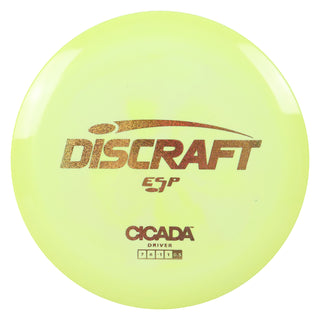 Discraft Disc Golf ESP Cicada Fairway Driver 7/6/-1/1 Yellow/Gold Shimmer 175-176g