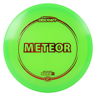 Discraft Disc Golf Z Line Meteor Midrange Disc 5/5/-3/1 Green/Red Shatter 175-176g