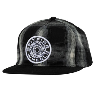 Spitfire Wheels Hat Classic 87 Swirl Patch Snapback Black/White