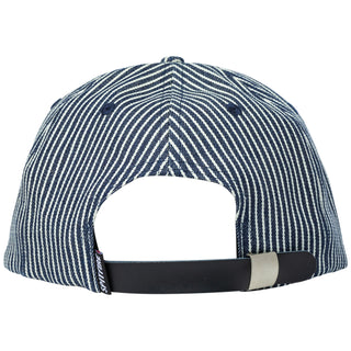 Spitfire Wheels Hat Flame Script Strapback Indigo Railroad Stripe