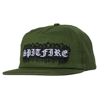 Spitfire Wheels Hat Old E Barbed Snapback Olive