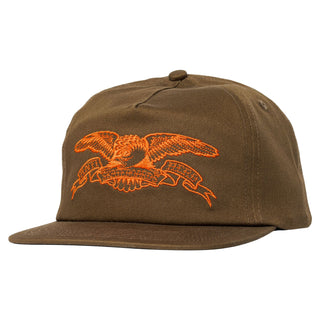 Anti Hero Skateboards Hat Basic Eagle Snapback Brown/Orange