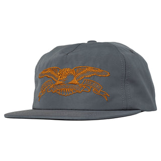 Anti Hero Skateboards Hat Basic Eagle Snapback Charcoal/Orange