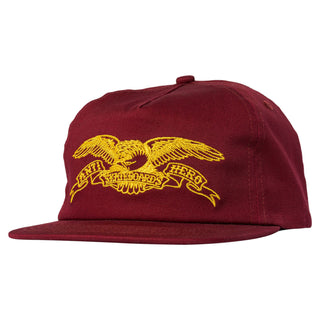 Anti Hero Skateboards Hat Basic Eagle Snapback Wine/Gold