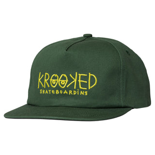 Krooked Skateboards Hat Eyes Snapback Dark Green