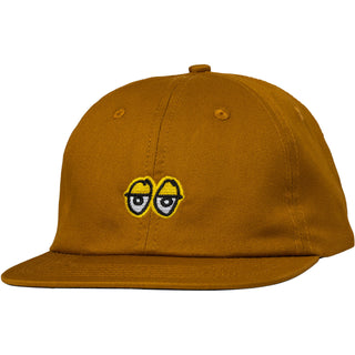 Krooked Skateboards Hat Eyes Strapback Tan/Gold Yellow