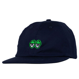 Krooked Skateboards Hat Eyes Strapback Navy/Green