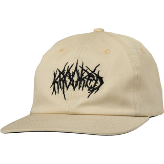 Krooked Skateboards Hat Necro Skript Off White/Black