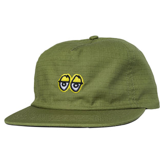 Krooked Skateboards Hat Eyes Snapback Olive/Yellow