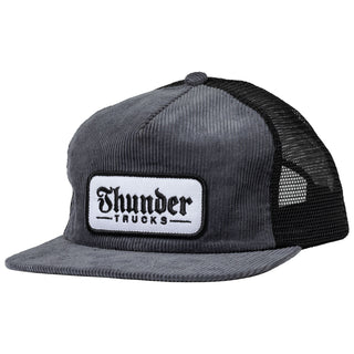 Thunder Skateboard Trucks Hat Script Patch Snapback Charcoal/Black