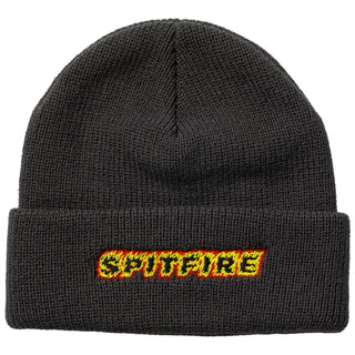 Spitfire Wheels Beanie Flames Script Cuff Charcoal
