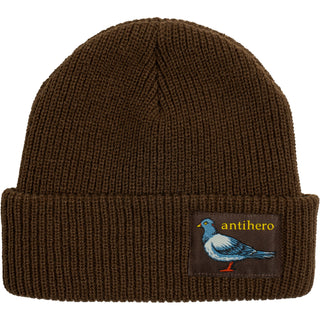 Anti Hero Skateboards Beanie Lil Pigeon Stitch Label Cuff Brown