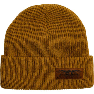 Anti Hero Skateboards Beanie Stock Eagle Label Cuff Light Brown/Black