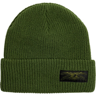 Anti Hero Skateboards Beanie Stock Eagle Label Cuff Olive/Black