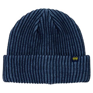 Krooked Skateboards Beanie Eyes Clip Cuff Navy/Blue/Yellow