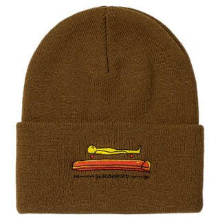 Krooked Skateboards Beanie Koffin Cuff Brown