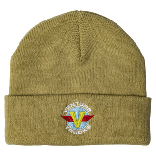Venture Trucks Skateboard Beanie Wings Cuff Tan