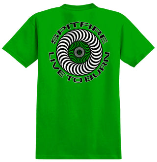 Spitfire Wheels Shirt Live to Burn Classic Irish Green