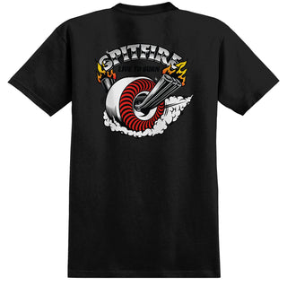 Spitfire Wheels Shirt Burnout Pocket T Black