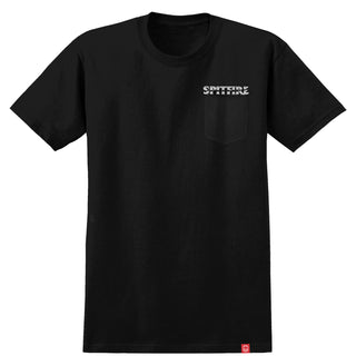 Spitfire Wheels Shirt Burnout Pocket T Black