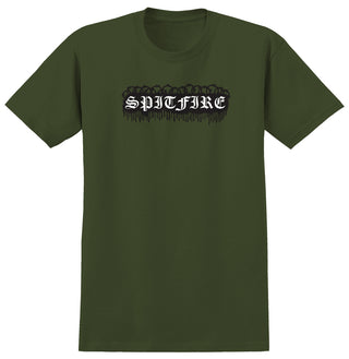 Spitfire Wheels Shirt Old E Barbed Military Green