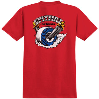 Spitfire Wheels Shirt Burnout Red