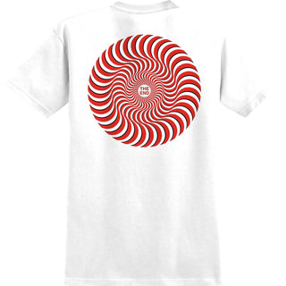 Spitfire Wheels Shirt Classic Swirl Overlay White/Red/Black
