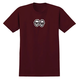 Krooked Skateboards Shirt Eyes Burgundy/Black/White