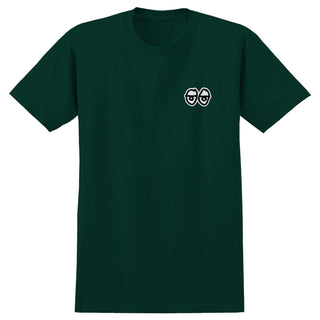 Krooked Skateboards Shirt Strait Eyes Forest/Black/White