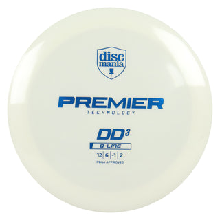 Discmania Disc Golf Premier Q-Line DD3 Distance Driver 12/6/-1/2 White/Blue 174 grams