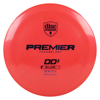 Discmania Disc Golf Premier Q-Line DD3 Distance Driver 12/6/-1/2 Red/Indigo 174 grams