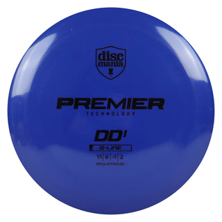 Discmania Disc Golf Premier Q-Line DD1 Distance Driver 11/6/-1/2 Blue/Black 176 grams